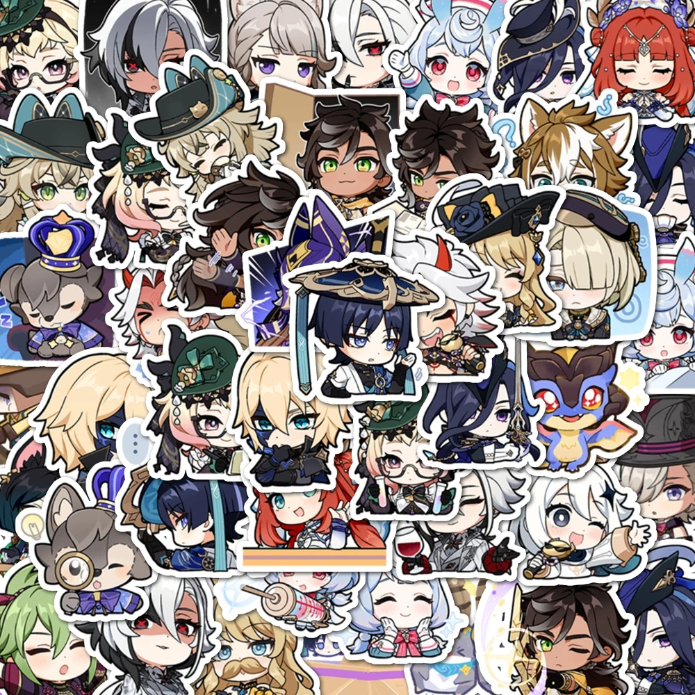 Party Games Console - 48pcs Game Character Genshin Impact Stickers,