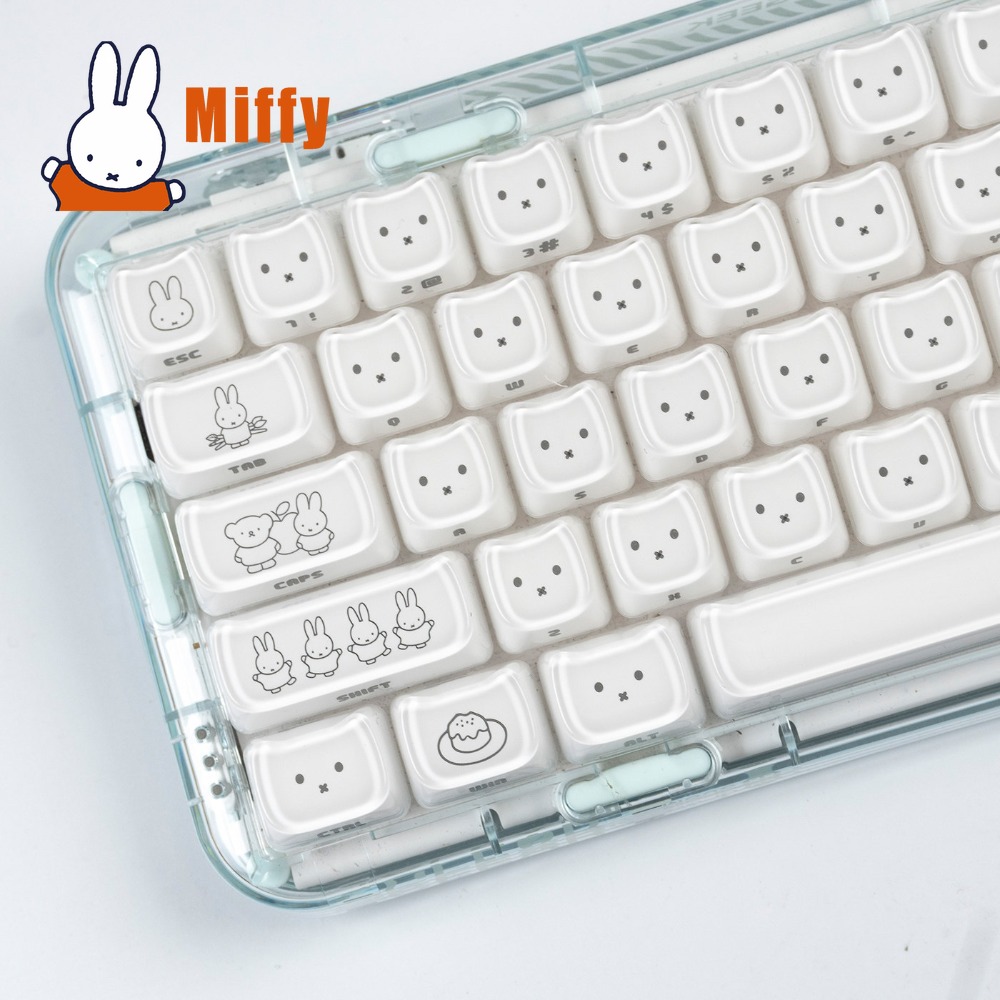 Kawaii Miffy Keycaps Cute Rabb - Party Games Pc ulasan dan harga