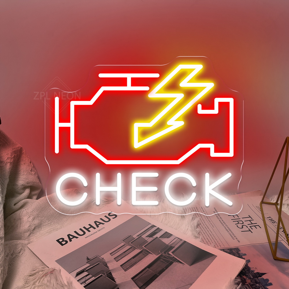Check Engine Neon Sign Led Lig - Party Games Shop ulasan dan harga