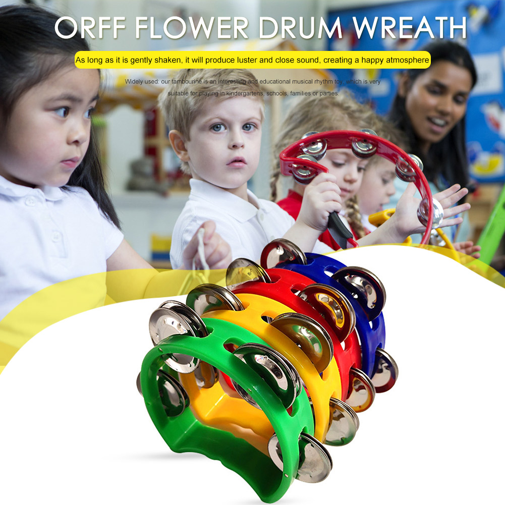 4pcs Tambourine Jingles Rattle - Party Games Music ulasan dan harga