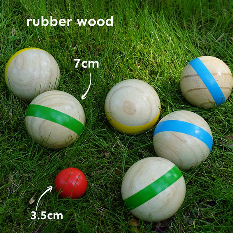 7Pcs Wood Bocce Balls Sports P - Bocce Ball Lawn ulasan dan harga