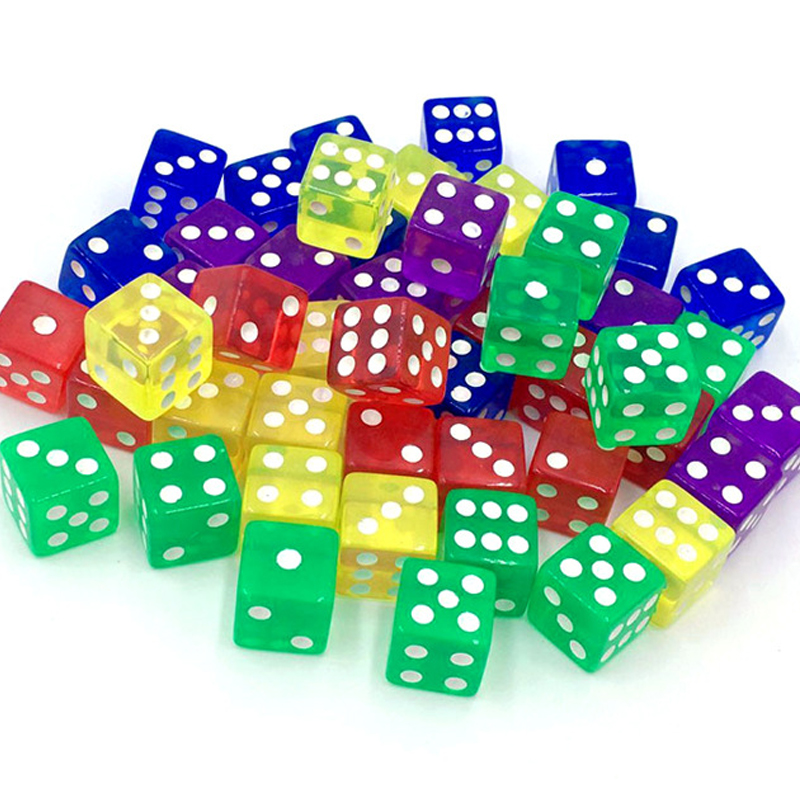 12PCS 16MM Transparent Dice Fo - Party Games Juegos De Mesa ulasan dan harga